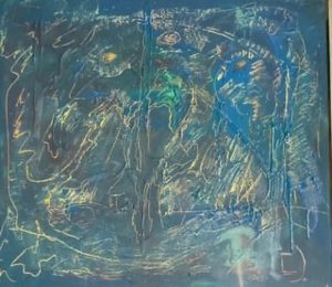4 Title: Coiled Furnace Artist: LTj Medium: Acrylic on wood Size: 80 x 80 cm